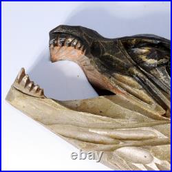 Japanese Vintage Wooden Carving of Salmon Ornate Sculpture WO414 Japanese Vintage Wooden Carving of Salmon Ornate Sculpture WO414