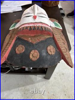 Javanese Wood Carved Head Vintage 1950 Rama Wayang Head Puppet