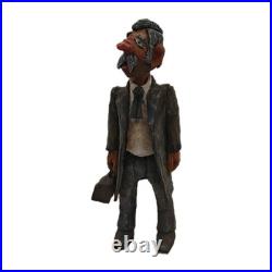 Jes Gurule Santa Fe Artist Wood Carving Doctor Figurine Decor Signed