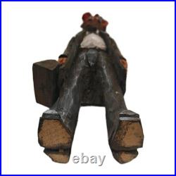 Jes Gurule Santa Fe Artist Wood Carving Doctor Figurine Decor Signed