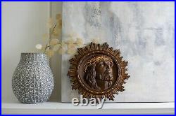 Jesus Christ Wearing Crown WOODEN CARVED ICON ACCURATE DETAIS INSCRIPTION