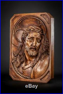 Jesus Christ Wood Carving Ecce Homo Sculpture Man of Sorrows Figure 17
