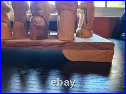 Jesus Last Supper Hand Carving Sculpture Olive Wood Disciples Religious Art