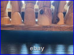 Jesus Last Supper Hand Carving Sculpture Olive Wood Disciples Religious Art