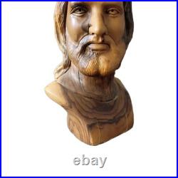 Jesus Olive Wood Statue Hand Carved From Holy Land Jerusalem