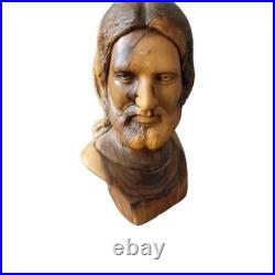 Jesus Olive Wood Statue Hand Carved From Holy Land Jerusalem