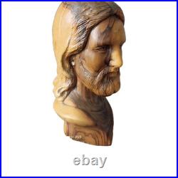Jesus Olive Wood Statue Hand Carved From Holy Land Jerusalem