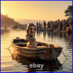 Jesus Olive Wood Statue Hand Carved From Holy Land Jerusalem