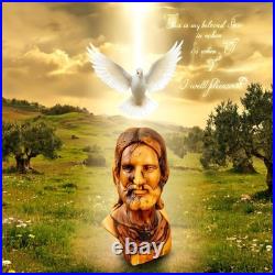 Jesus Olive Wood Statue Hand Carved From Holy Land Jerusalem