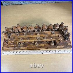 Jesus last Supper Carved Olive Wood Carving Sculpture Disciples 23 Display