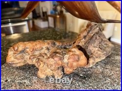 John Bennett Myrtlewood Humpback Whale & Calf Vintage Original Wood Carving