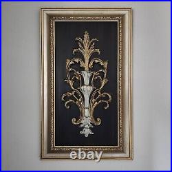 John Richard Hand-Carved Wood Wall Art Gilded Elegance GRF-2120B, Free Shipping