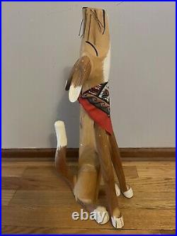 Jorge Rodriguez 24 inch Bandana Howling Coyote Signed Decor Art