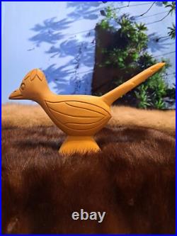 Jose Mondragon Wood Carving Roadrunner Sculpture Chimayo New Mexico Signed Vntg