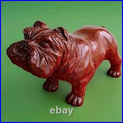 Jose Pinal Hand Carved Bulldog 5' T X 8 1/2 L Beautiful Condition