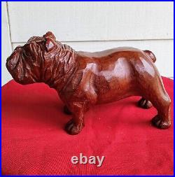 Jose Pinal Hand Carved Bulldog 5' T X 8 1/2 L Beautiful Condition