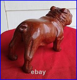 Jose Pinal Hand Carved Bulldog 5' T X 8 1/2 L Beautiful Condition