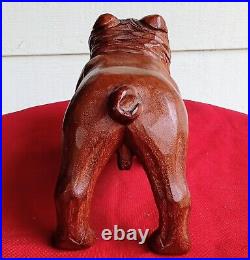 Jose Pinal Hand Carved Bulldog 5' T X 8 1/2 L Beautiful Condition