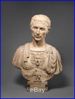 Julius Caesarwood Carved Bust Sculpture Statue Figure Art Furniture Picture
