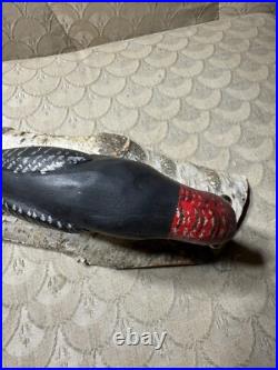 June & Walter Gottshall Hand-Carved And Painted Wood Bird Sculpture Signed