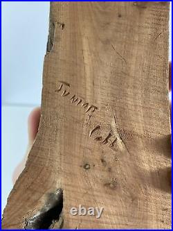 Junior Cobb Signed Wood Carving Folk Art Tree Spirit Mythical One Of A Kind