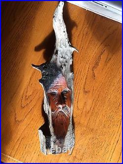 Junior Cobb Tree Spirit Singed Carving