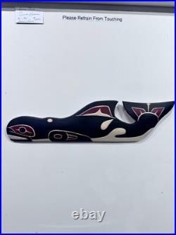 Killer Whale Original David LOUIS Hand Carved Authentic Coast Salish Art Orca