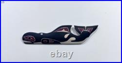 Killer Whale Original David LOUIS Hand Carved Authentic Coast Salish Art Orca