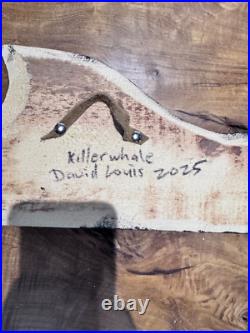 Killer Whale Original David LOUIS Hand Carved Authentic Coast Salish Art Orca