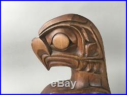 Kwakiutl Native NWC First Nations Wood Carved Eagle Sculpture Alfred Robertson