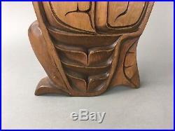Kwakiutl Native NWC First Nations Wood Carved Eagle Sculpture Alfred Robertson