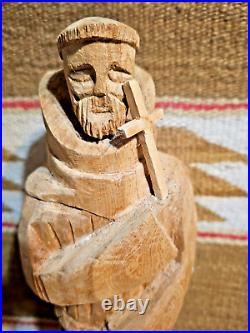 LEONARDO SALAZAR Hand-Carved 14 SCUPLTURE St FRANCIS of ASSISI Taos New Mexico
