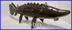 Large 30 RAF Folk Art Fishing Decoy Robert A. Francis weighted working signed