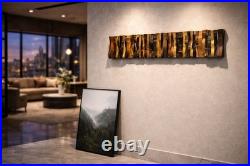 Large Abstract Wood Wall Art 37 Modern Sculptural Relief Architectural Decor 3D