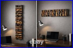 Large Abstract Wood Wall Art 37 Modern Sculptural Relief Architectural Decor 3D