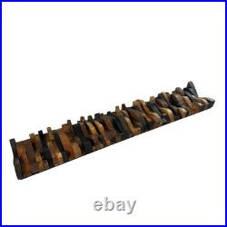 Large Abstract Wood Wall Art 37 Modern Sculptural Relief Architectural Decor 3D