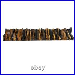 Large Abstract Wood Wall Art 37 Modern Sculptural Relief Architectural Decor 3D