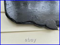Large Black Carved Wood Whale