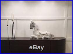 Large Folk Art Deco Carved Wood Horse Sculpture Statue Figurine Animal Modern