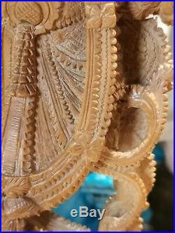 Large Hand Carved Wood Krishna /Shiva/Buddha Statue Hindu God Sculpture Deity
