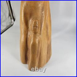Large Mid Century Modern Abstract Hand Carved Cypress Knee Wood Family Sculpture