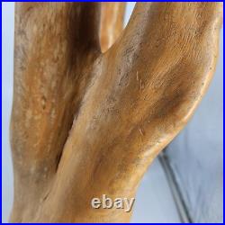 Large Mid Century Modern Abstract Hand Carved Cypress Knee Wood Family Sculpture