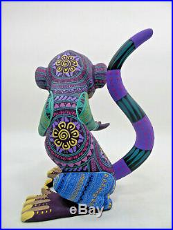 Large OAXACAN ALEBRIJE, colorful wood carving, signed mexican folk art sculpture