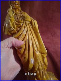 Large Statue of Jesus Olive/ Cedar Religious Finished Wood Carving Figure