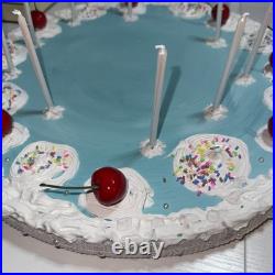 Large Vintage Inspired Cake Sculpture Original Handmade Wood Art Decor Home