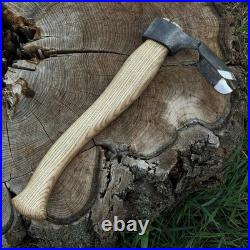 Large Wood Carving Adze Curved Sharp Blade Hand Forged Woodworking Spoon Tool