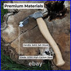 Large Wood Carving Adze Curved Sharp Blade Hand Forged Woodworking Spoon Tool