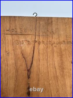 Large Wood Sculpture Portrait After Holbein Vintage Signed Carving Iconic 27