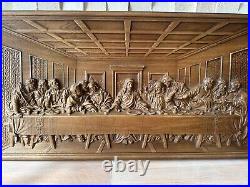 Last supper religious carved wall art easter gift wood carvings art work Last supper religious carved wall art easter gift wood carvings art work