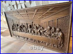 Last supper religious carved wall art easter gift wood carvings art work Last supper religious carved wall art easter gift wood carvings art work